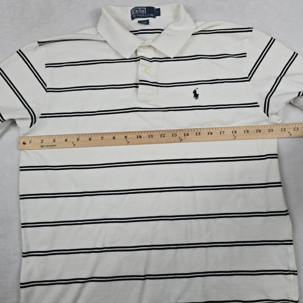Polo Ralph‎ Lauren Y2K Men's Size Large Striped Short Sleeve Shirt